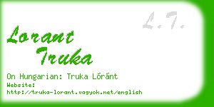 lorant truka business card