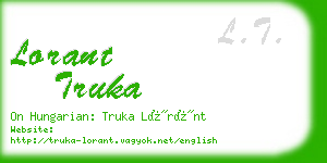 lorant truka business card